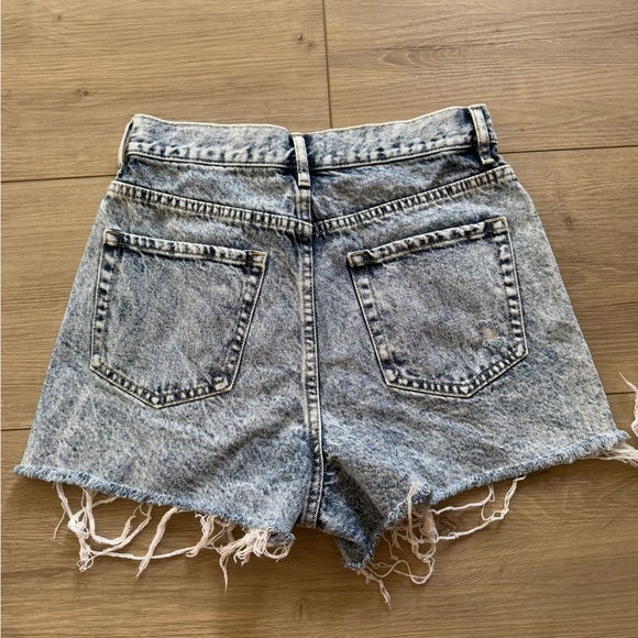 PacsunDistressed Denim High-Waisted Shorts - Picture 2 of 3